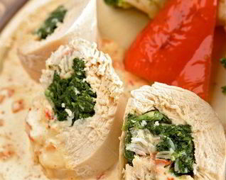 Куриный рулет с крабом