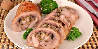 куриный рулет с орехами