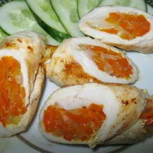 Рецепт Куриный рулет с овощами