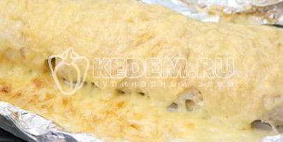 куриный рулет с сыром и ананасом