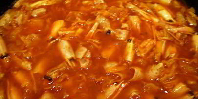 куриные рулетики, фаршированные креветками