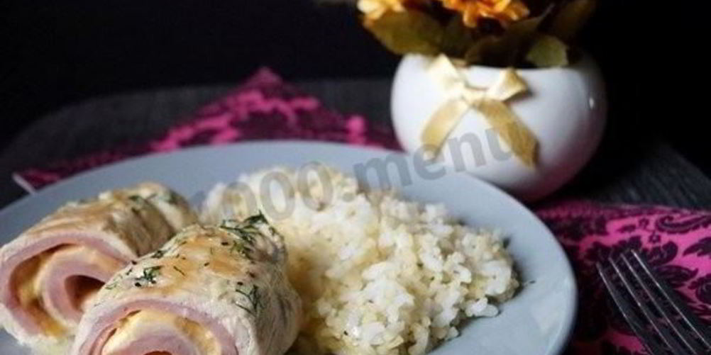 Рецепт куриные рулетики с ветчиной и сыром