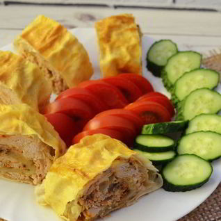 Мясной рулет из лаваша