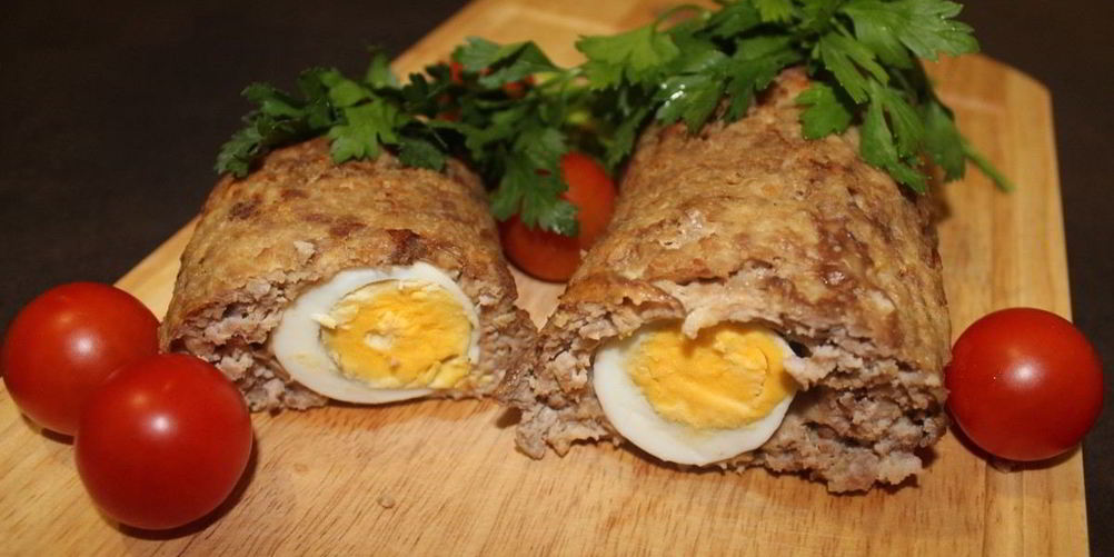Рецепт мясной рулет с яйцами