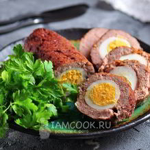 Рецепт Мясной рулет с яйцом в духовке