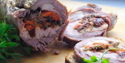 рулет из говядины с начинкой