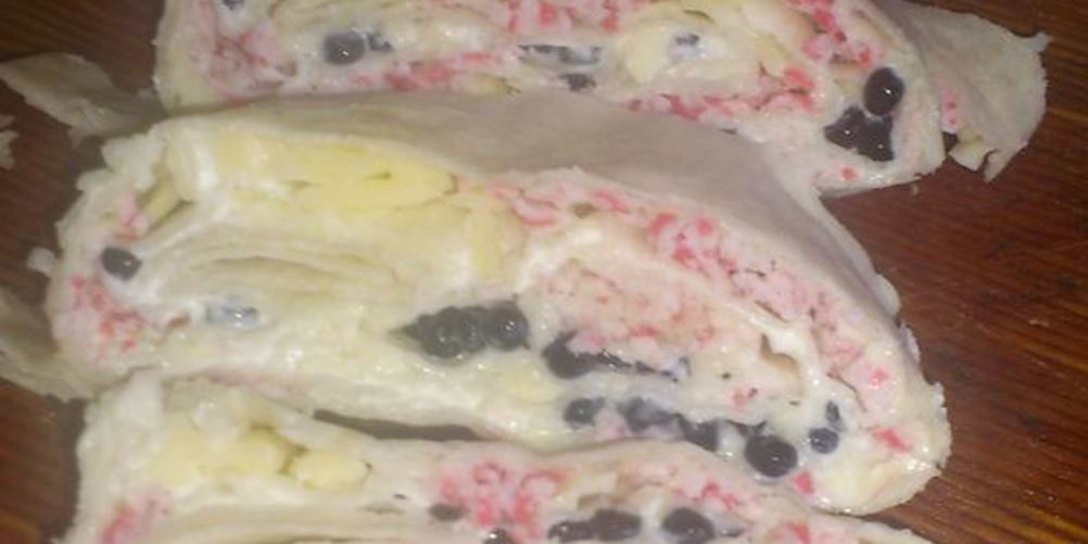 Рецепт рулет из лаваша с икринкой