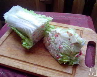 Рулет из пекинской капусты с брынзой