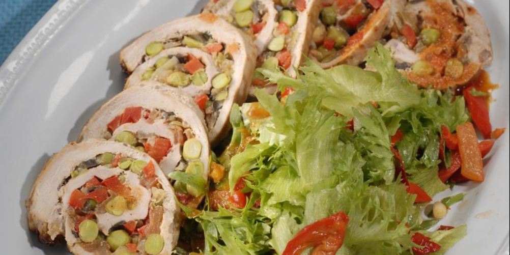 Рецепт рулет из свинины с грибами