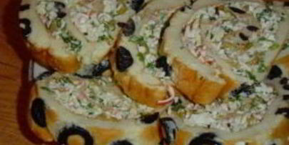 рулет из заварного теста с начинкой