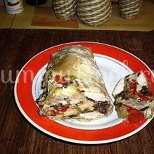 Рецепт Рулет куриный с гарниром
