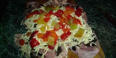 рулет куриный с гарниром
