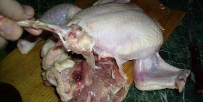 рулет куриный с гарниром