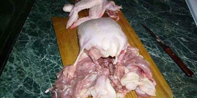 рулет куриный с гарниром