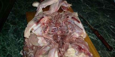 рулет куриный с гарниром