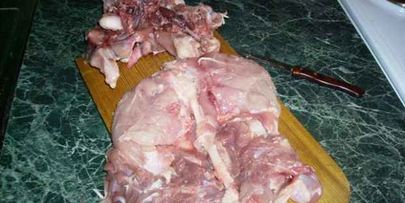 рулет куриный с гарниром