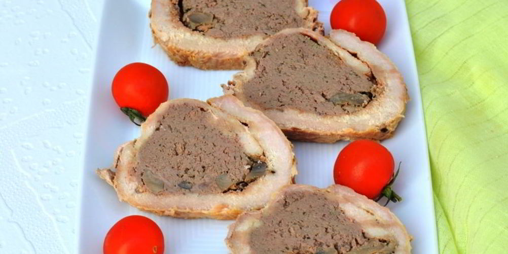 Рецепт рулет мясной с печеночным паштетом