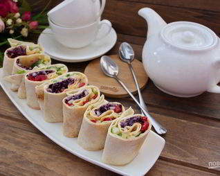 Рулет Радуга с овощами