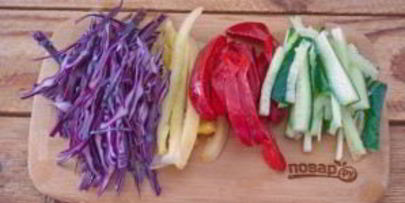 рулет радуга с овощами