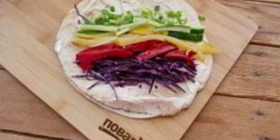 рулет радуга с овощами