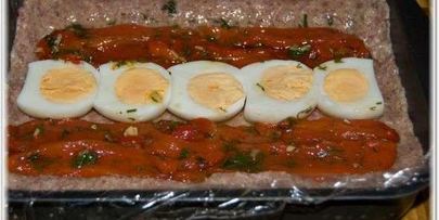 рулет с индейки с запеченным перцем