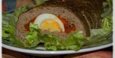 рулет с индейки с запеченным перцем