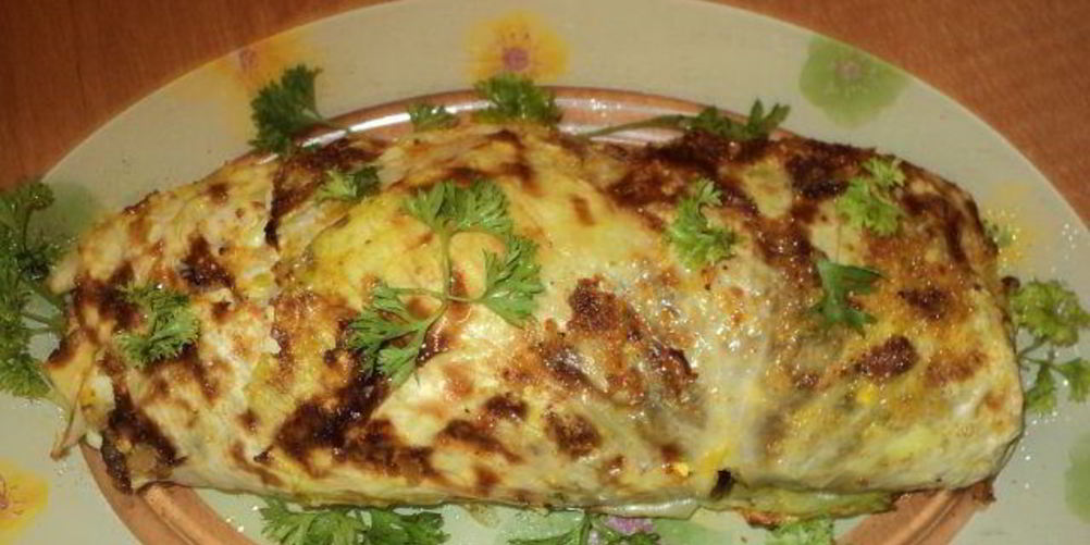 Рецепт рулет с капустой, гречневой кашей и грибами