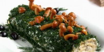 рулет с курицей сказочное полено