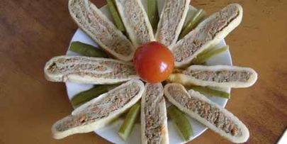 рулет с паштетом печени индейки