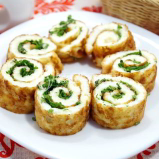 Рулет с сыром и зеленью