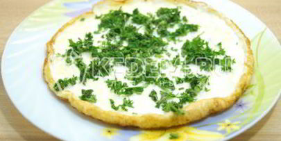 рулет с сыром и зеленью