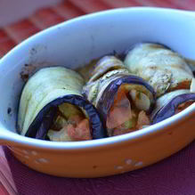 Рецепт Рулетики из баклажанов с овощами
