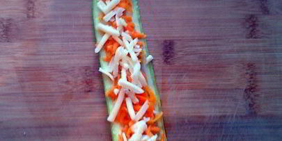 рулетики из кабачков с морковно-сырной начинкой