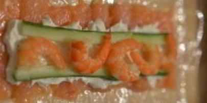 рулетики из семги с творожной начинкой