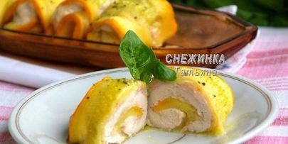 рулетики из цукини с курицей и сыром