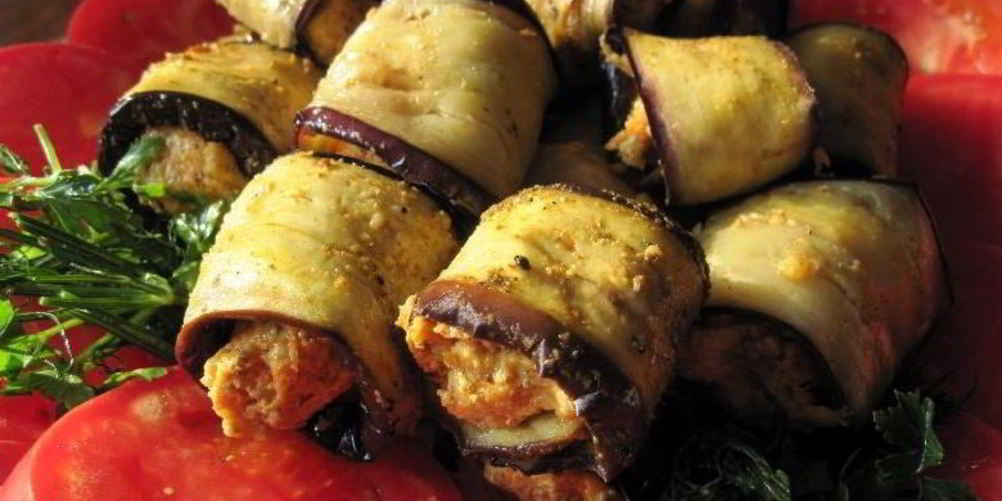 Рецепт рулеты из баклажанов с орехами