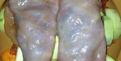 рулеты из брюшка кролика