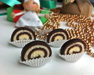 Сладкий рулет без выпечки