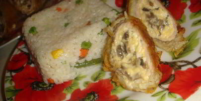 свиные рулеты в картофеле