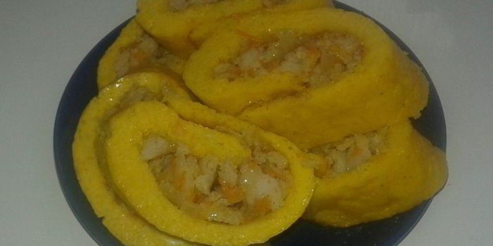 Рецепт тыквенно-чесночный рулет с рыбной начинкой