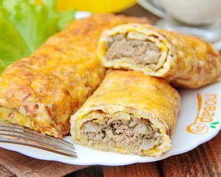 Тыквенные рулетики с печенью