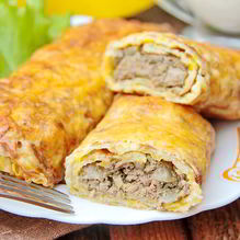 Рецепт Тыквенные рулетики с печенью