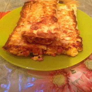 Вкусный рулетик из лаваша