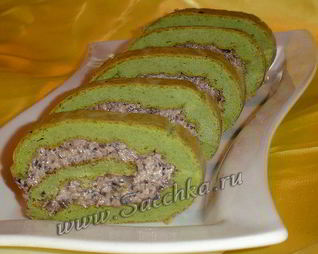 Закусочный зеленый рулет