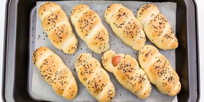 сосиски в дрожжевом тесте