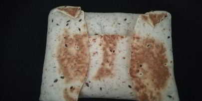 тортилья с фасолью и баклажаном