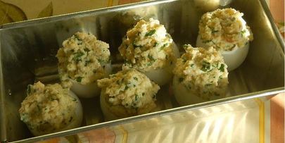 яйца запеченные в скорлупе