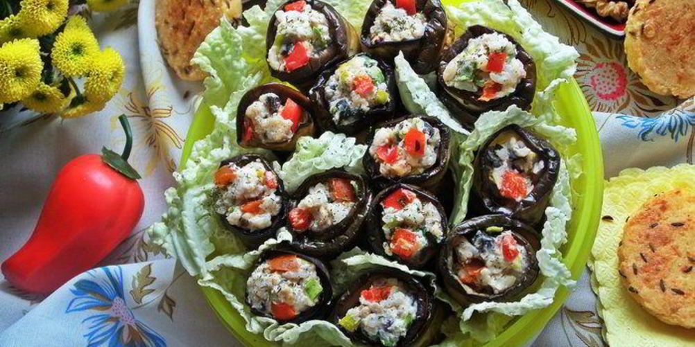 Рецепт язычки из баклажана с двумя видами сыра