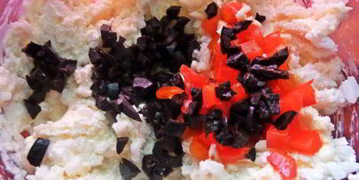 язычки из баклажана с двумя видами сыра