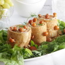 Рецепт Закуска Блиные пенечки